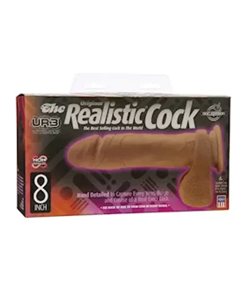 The Realistic Cock Ur3 - Brown - 8 Inch — image 2 of 2