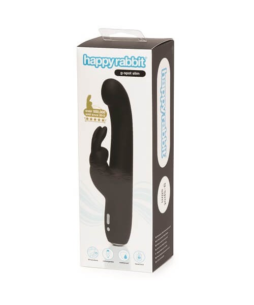 Happy Rabbit Rechargeable Slimline G-Spot Rabbit Vibrator Black — image 4 of 6
