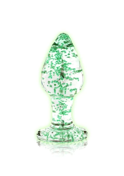Ouch! Glow In The Dark Glass Butt Plug