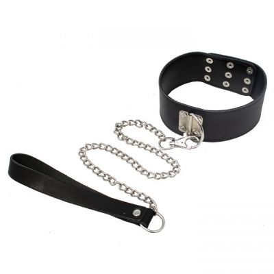 Bondara Luxe Leather Bondage Collar and Lead