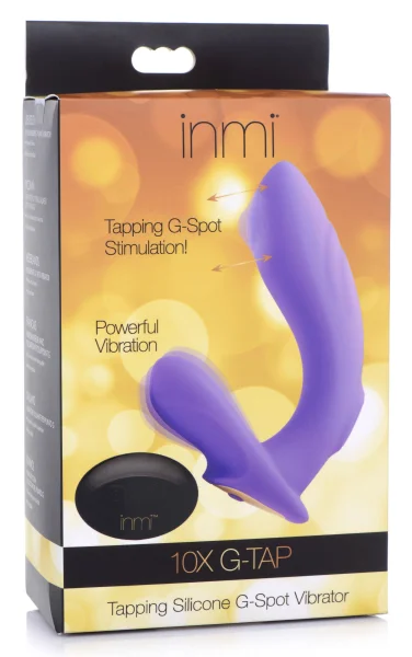 10x G-Tap Tapping Silicone G-Spot Vibrator -  Purple