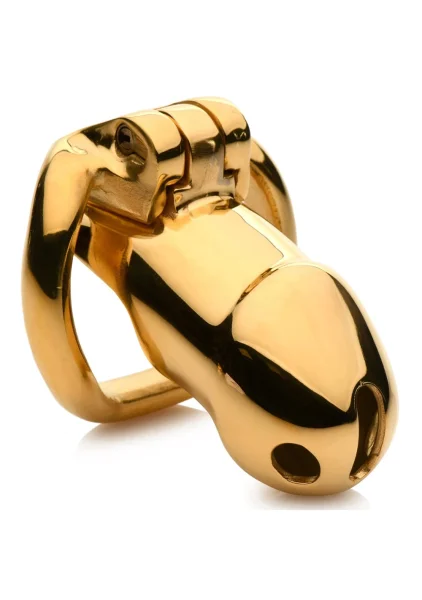 Master Series Midas Gold Plated Chastity Cage