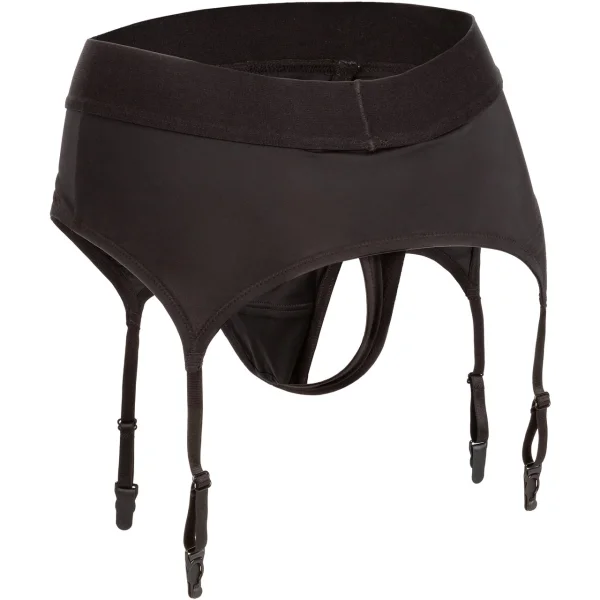 Boundless Thong With Garter Strap-On Harness By CalExotics