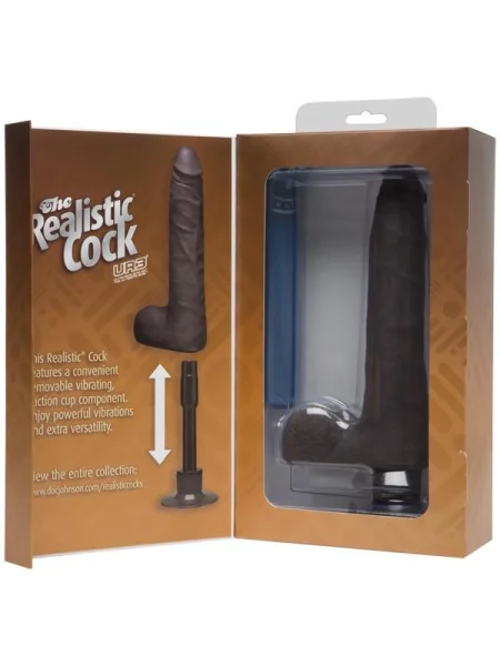 Realistic Cock - UR3 Vibrating SLIM With Balls 7in/9in