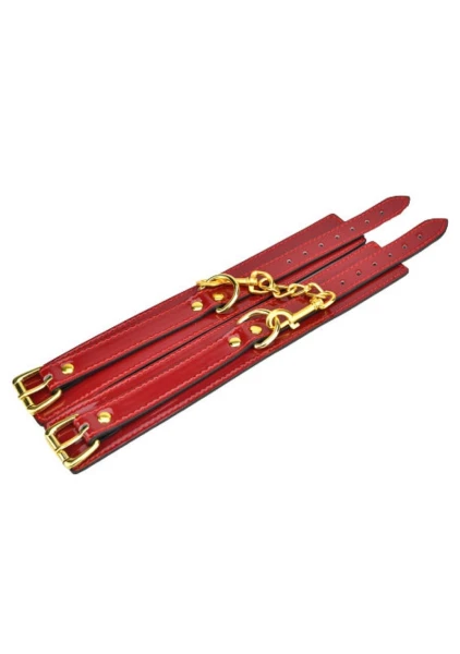 Bound to Please Red Ankle Cuffs