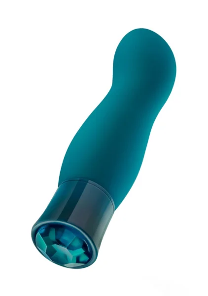 Oh My Gem Fierce Rechargeable Silicone Warming G-Spot Vibrator By Blush - Blue Topaz