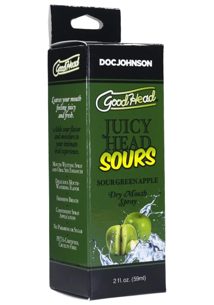 GoodHead Juicy Head Sours Dry Mouth Spray 2 oz By Doc Johnson - Sour Watermelon