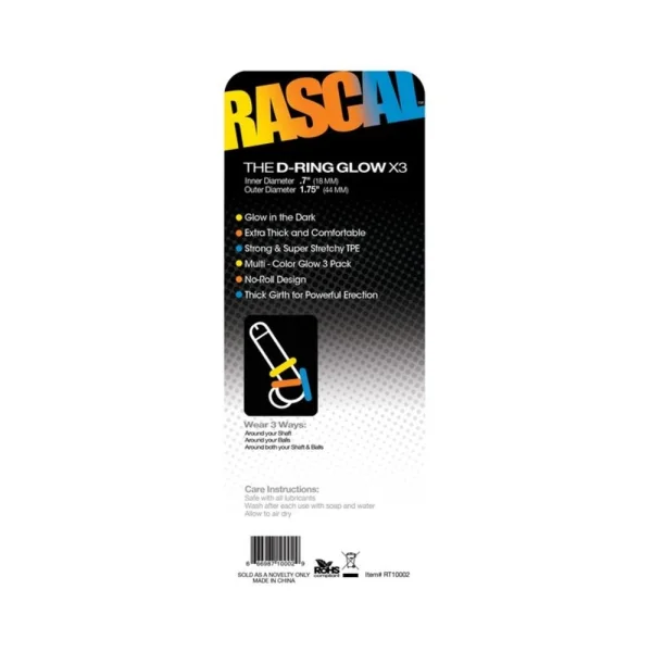 Rascal Toys The D-Ring Glow X3 3 Piece Donut Kit