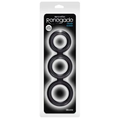 Renegade Triad Cock Ring Black Black