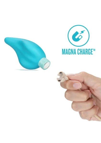 Gaia Eco Caress Rechargeable Waterproof Plant Based Clitoral Vibrator By Blush - Aqua