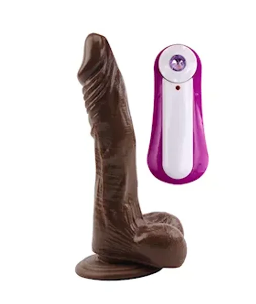Jed Vibrating Dildo - 8.5 Inch - Brown - 8.5 Inches — image 4 of 5