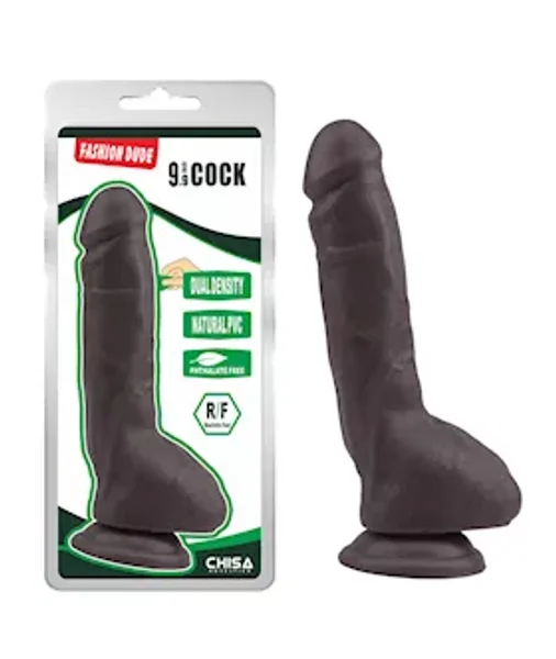 Dean Suction Cup Dildo - 9.9 Inch - Brown - 9.9 Inch — image 4 of 4