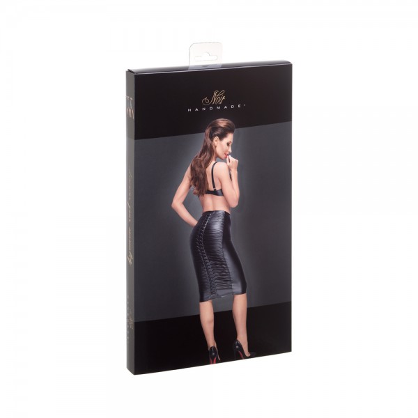 Noir Powerwetlook Pencil Skirt Large