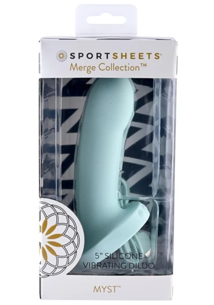 Sportsheets Myst 5” Vibrating Silicone Dildo Sky Blue