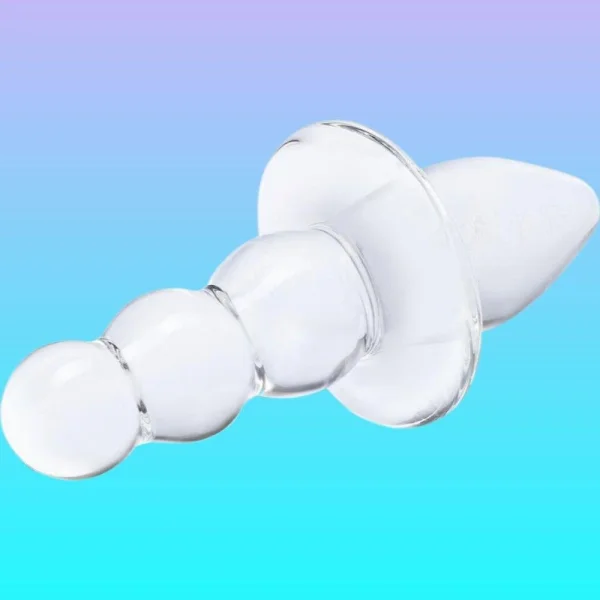 Gläs Titus Glass Beaded Butt Plug Dildo