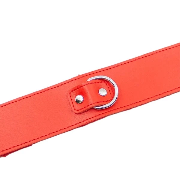 Love In Leather Faux Fur Lined Collar and Lead with Metal Detail