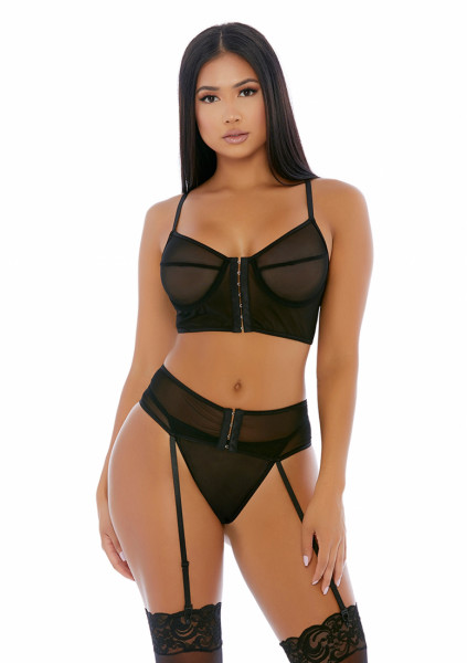 Get The Hook Lingerie Set - Black - Sexy Lingerie