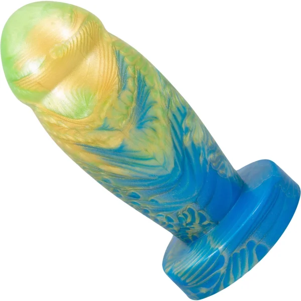 The Amplus Thick 7" Silicone Abstract Dildo By Uberrime - Macaw