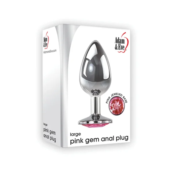 Adam & Eve Pink Gem Anal Plug - Large