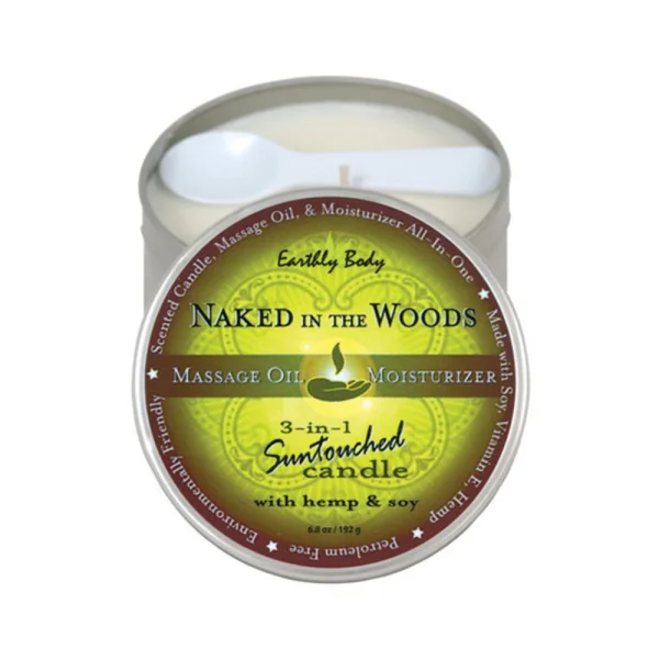 3 In 1 Round Massage Oil Candle Naked In The Woods 6oz — image 4 of 4
