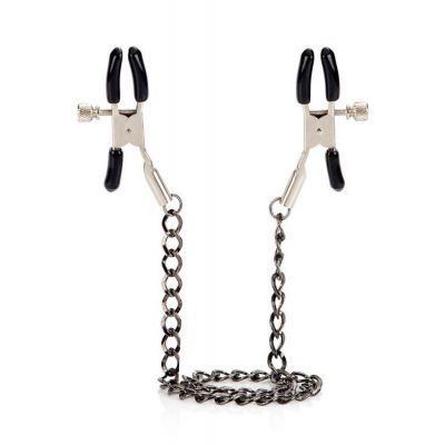California Exotic Adjustable Metal Nipple Clamps with Connecting Chain