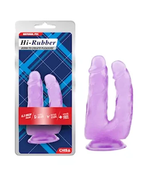 Double D Suction Cup Dong - 6.3 Inch - Purple - 6.3 Inch — image 4 of 4
