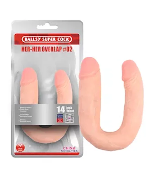 Her Double Penetration Dildo - 14 Inch - Flesh - 14 Inch — image 4 of 4