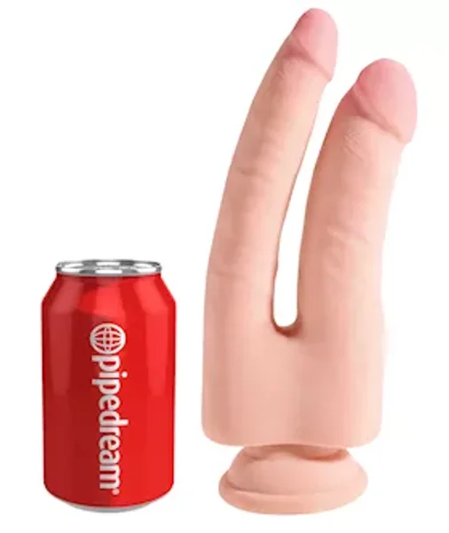 King Cock Plus 9.5 Inch Triple Density Double Penetrator - Flesh — image 10 of 14