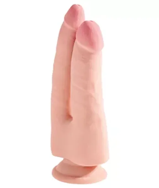 King Cock Plus 9.5 Inch Triple Density Double Penetrator - Flesh — image 9 of 14