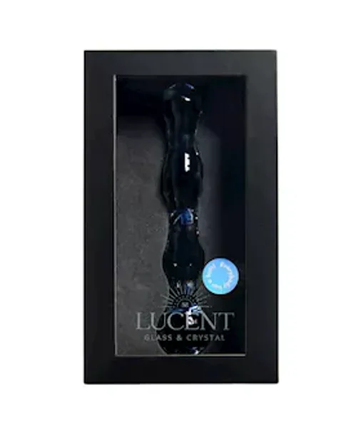 Lucent Spectre Glass Massager - Blue - 7 Inch