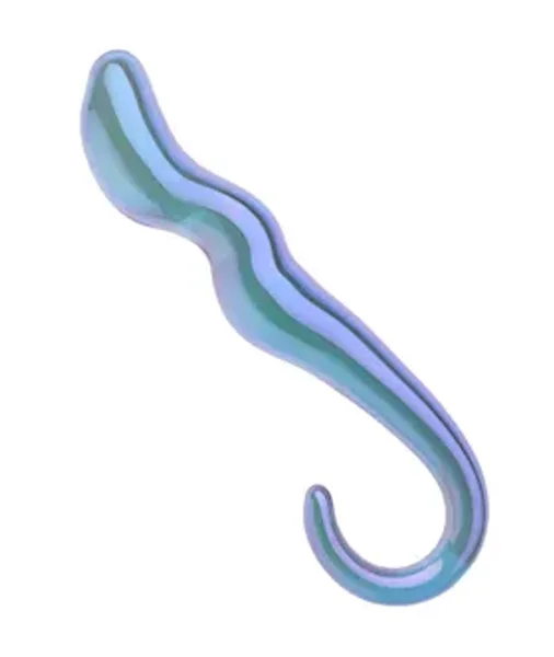 Lucent Dragon Tail Glass Massager - 7 Inch - Blue - 7 Inch — image 5 of 8