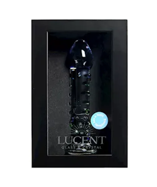 Lucent Hydra Glass Massager - Blue - 7 Inch