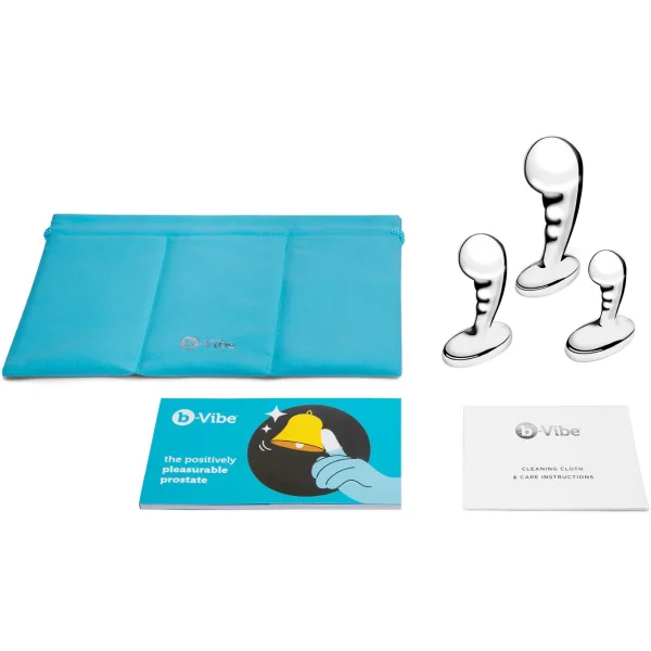 B-Vibe Stainless Steel P-Spot Training Set