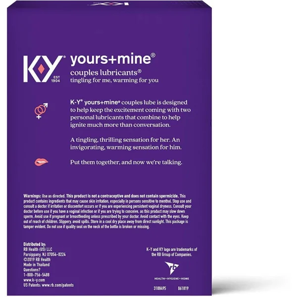K-Y Yours and Mine - Couples Water-Based Lubricant | 3oz | Sexual Lubricants — image 6 of 8