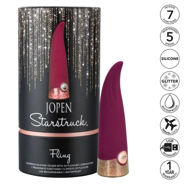 Starstruck Fling Waterproof Rechargeable Silicone Clitoral Vibrator by Jopen