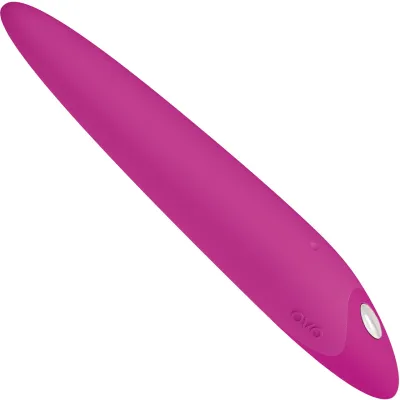 OVO D5 Rechargeable Silicone Mini Vibrator Fuchsia Silver
