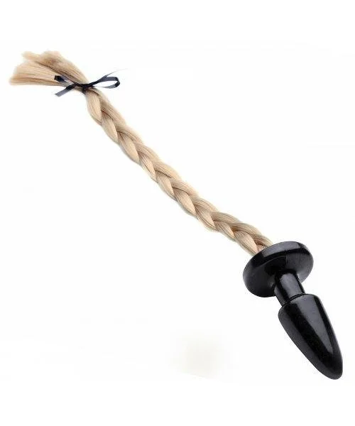 Tailz Pony Tail Blonde Anal Plug Black