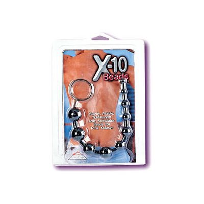 X 10 Beads Black