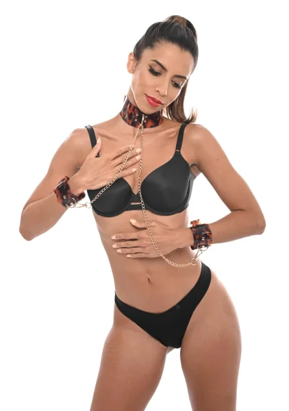 Sincerely Amber Neck & Wrist Restraints By Sportsheets