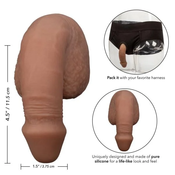 Packer Gear 5 inches Silicone Packing Penis Brown — image 6 of 8