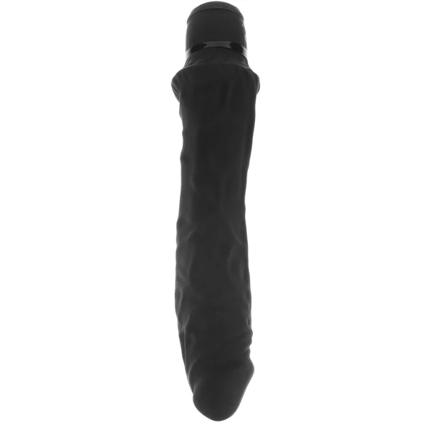 Powercocks Girthy Realistic Silicone Waterproof Rechargeable 8" Vibrator - Black