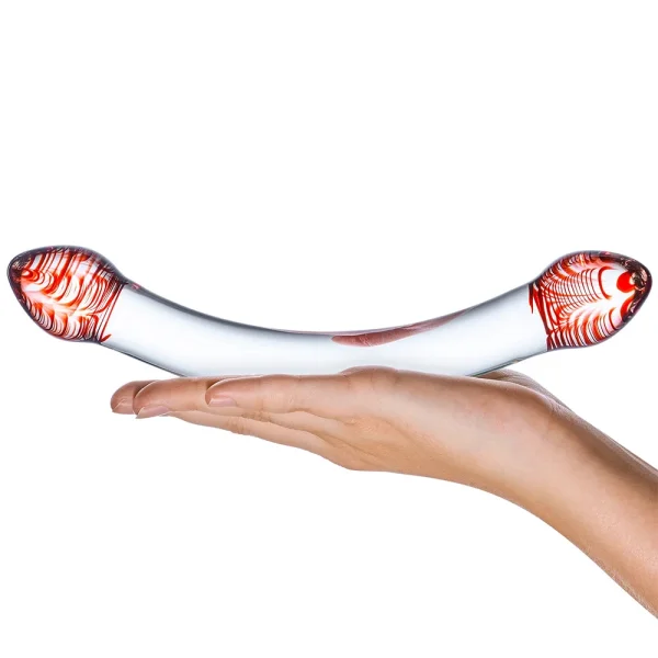 Gläs Red Head Glass Double Dildo