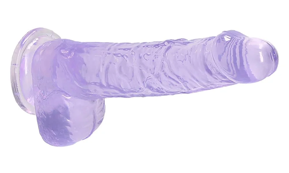 6 Inch Realistic Dildo With Balls - Purple
