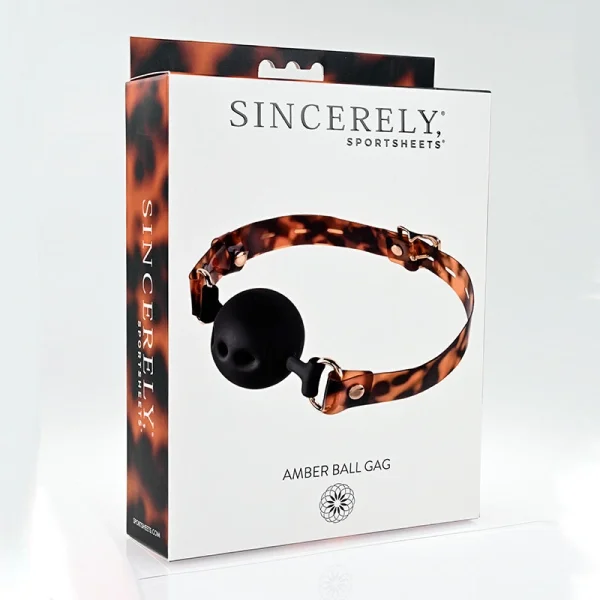 Sincerely Amber Silicone Ball Gag By Sportsheets