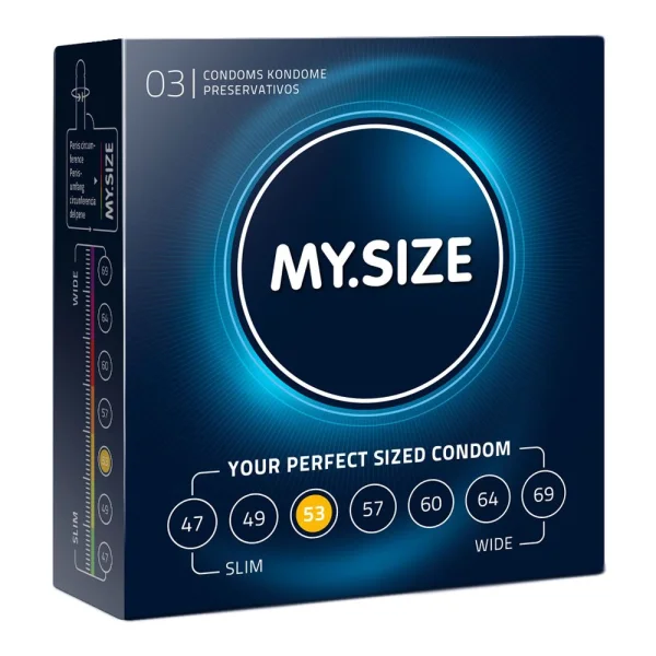 My.Size Natural Latex Condom 53 Width 3 PCS — image 4 of 4