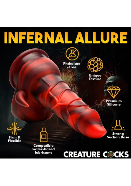 Horny Devil Demon 7" Silicone Suction Cup Dildo With Balls By Creature Cocks