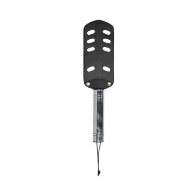 Premium Leather Slotted Paddle Black