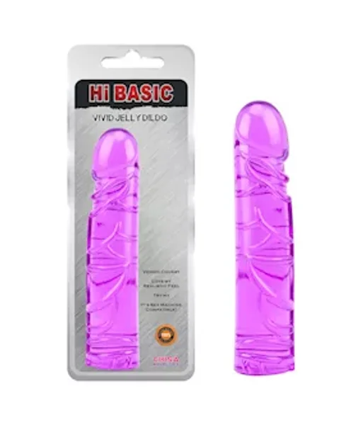 Vivid Jelly Dildo - Purple - 7.5 Inch — image 4 of 4