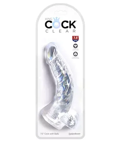 King Cock Clear Dildo With Balls - 7.5 Inch - 7.5 Inch — image 8 of 8