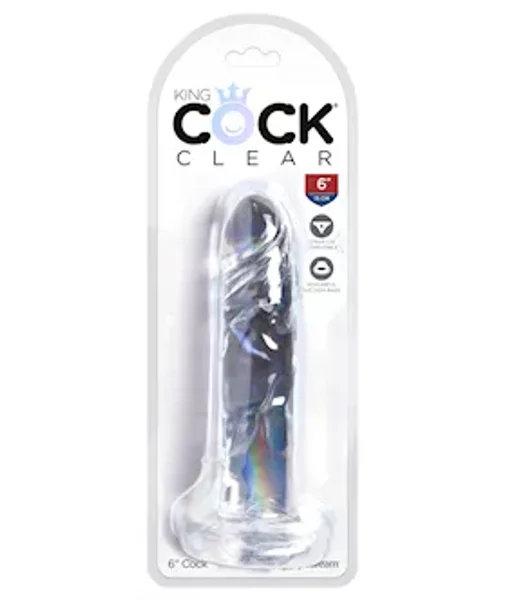 King Cock Clear Dildo With Balls - 6 Inch - 6 Inch — image 10 of 10
